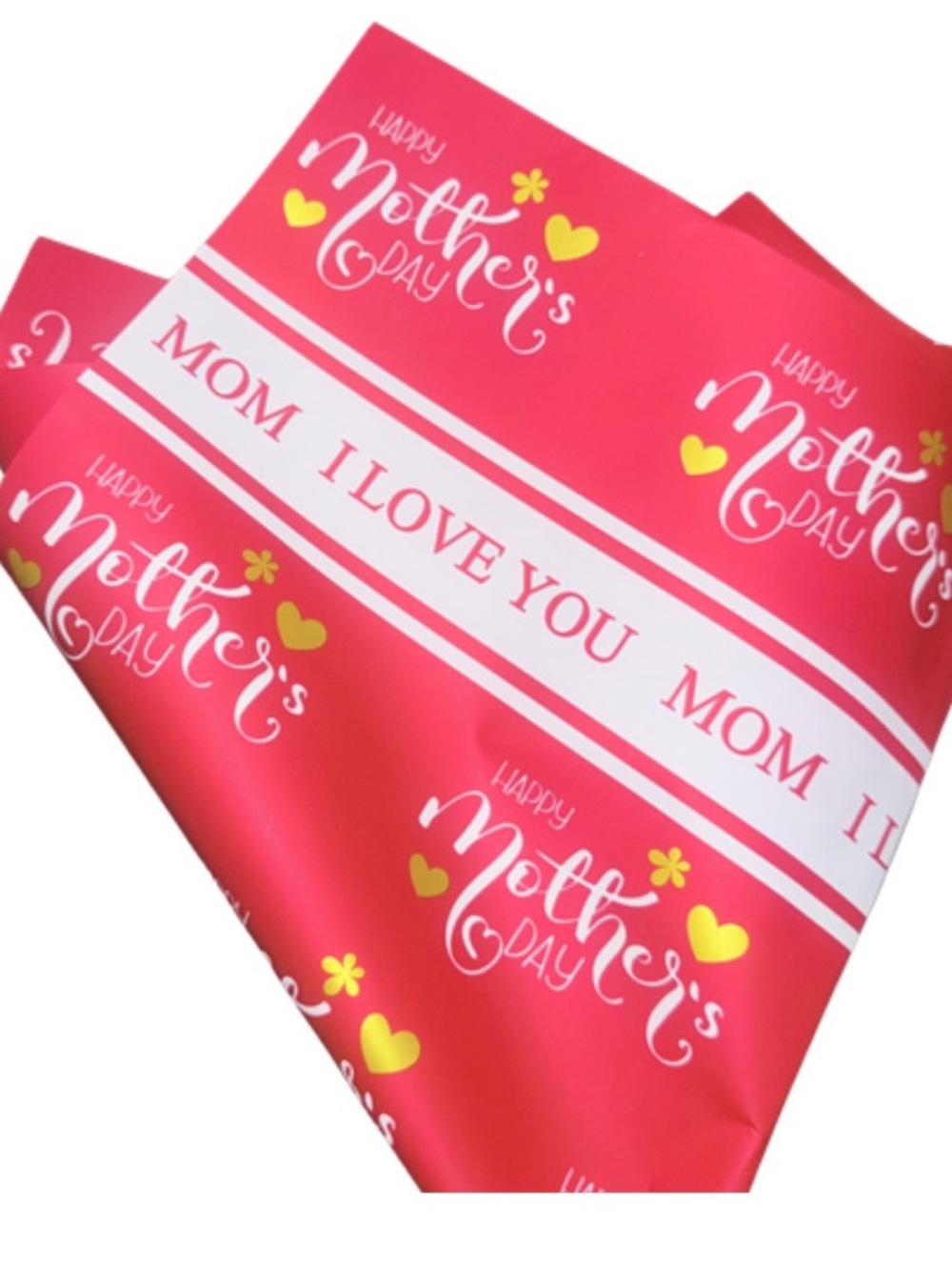 Mother’s Day Floral Wrapping Paper 20 Sheets 22x22” Waterproof Bouquet Gift Wrap